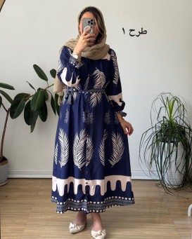 پیراهن مانتویی پر